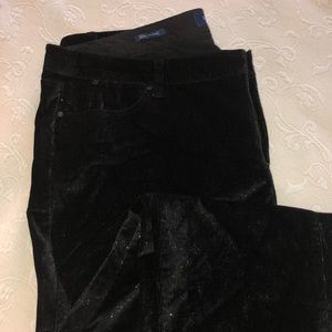 Talbots black metallic cords, slim ankle cut
